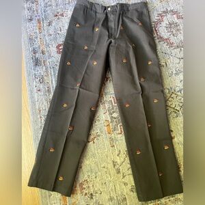 Berel fly fishing embroidered green men’s pants size 38